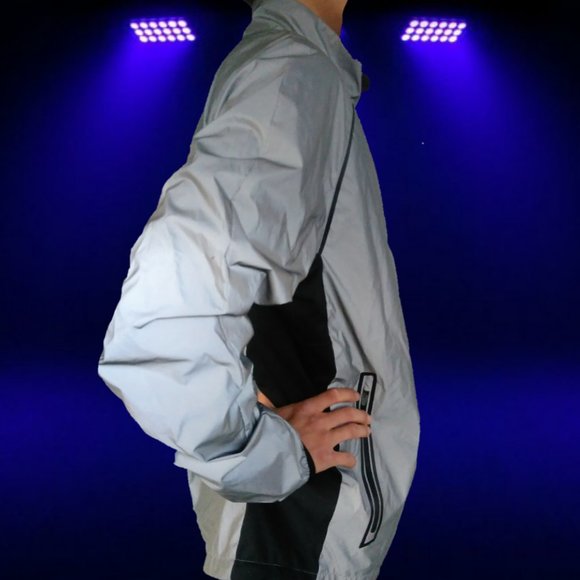 OGIO L REFLECTIVE ATHLETIC JACKET Mens 3M Scotchlite jog run exercise - Picture 7 of 15